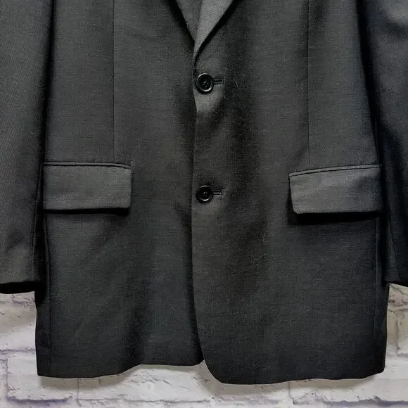 Daniel Cremieux Loro Piana Blazer Sz 41R Black Sport Coat Jacket Formal Business